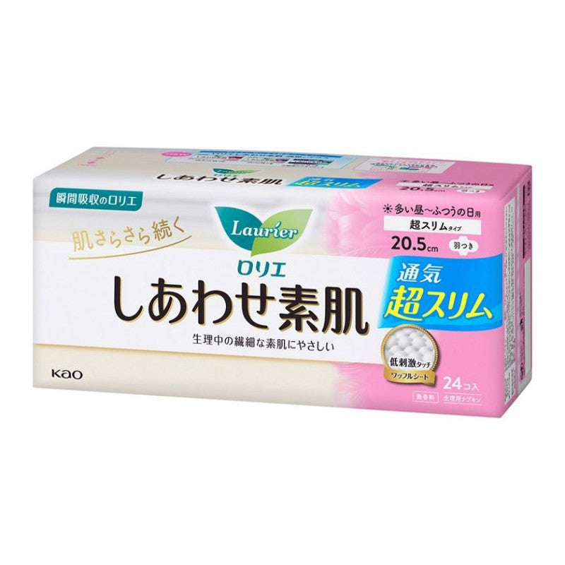 Laurier Ultra-Thin Daytime Sanitary Napkin – Normal Flow, Wings, 20.5 cm (24 pcs)