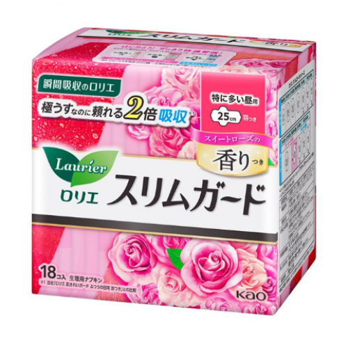 KAO Laurier Sanitary Pads 25cm Floral Fragrance 18 Pieces