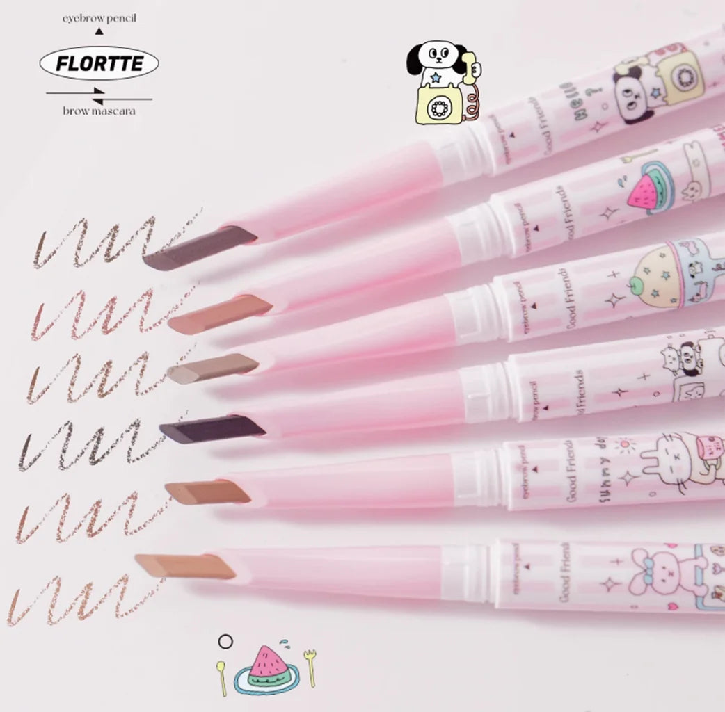 FLORTTE Club Series Dual-Ended Brow Pencil & Tint Mascara