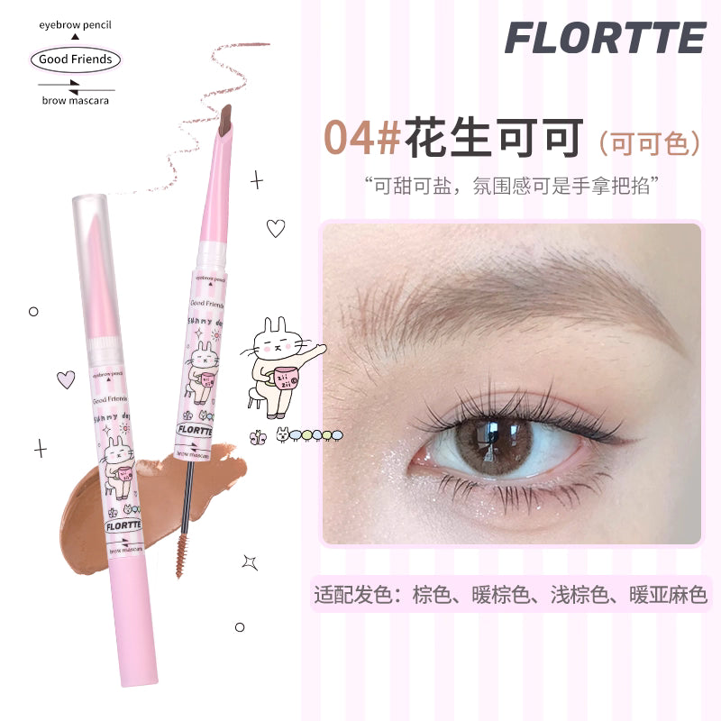 FLORTTE Club Series Dual-Ended Brow Pencil & Tint Mascara