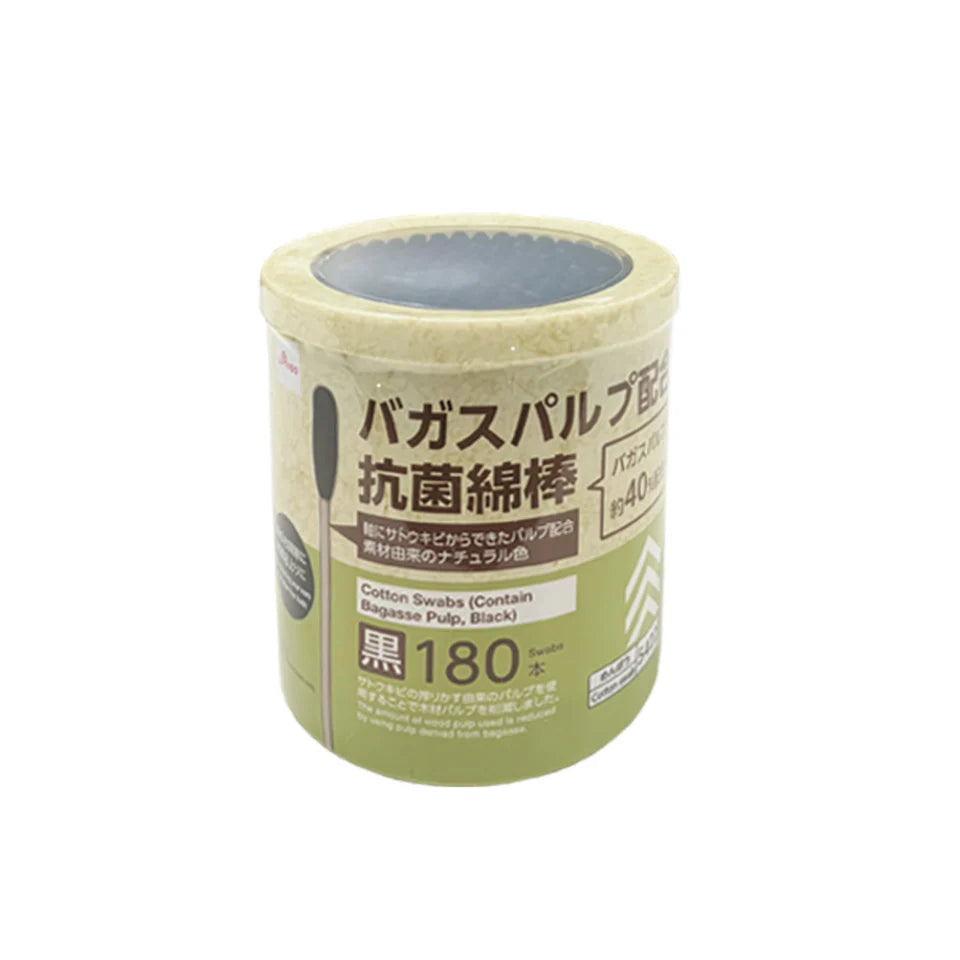 DAISO Antibacterial Cotton Swabs – Paper Stick, 180 Tips