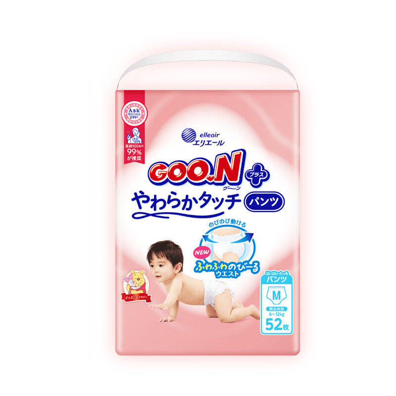 Goo.N Plus Pants for Best Comfort Size M （6-12KG）52PK