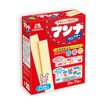 Morinaga Manna Wafer (Calcium-Fortified Baby Wafers) – 14 Pieces