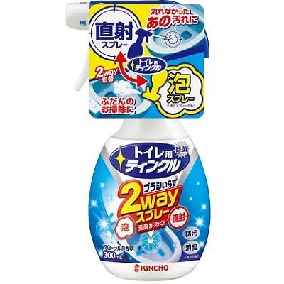 KINCHO Twinkle Toilet Cleaner 2‑Way Spray – Floral Scent, 300 ml