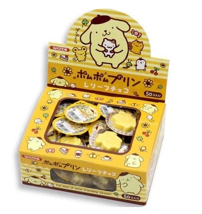 Pom Pom Purin Relief Chocolate, 50 Pieces with Fortune Slip
