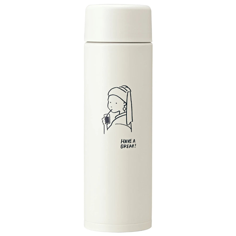Zojirushi One-Touch Stainless Steel Mug – 480 mL (Pearl Milk Tea Girl Design)