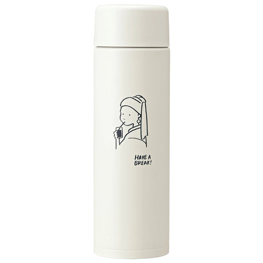 Zojirushi One-Touch Stainless Steel Mug – 480 mL (Pearl Milk Tea Girl Design)
