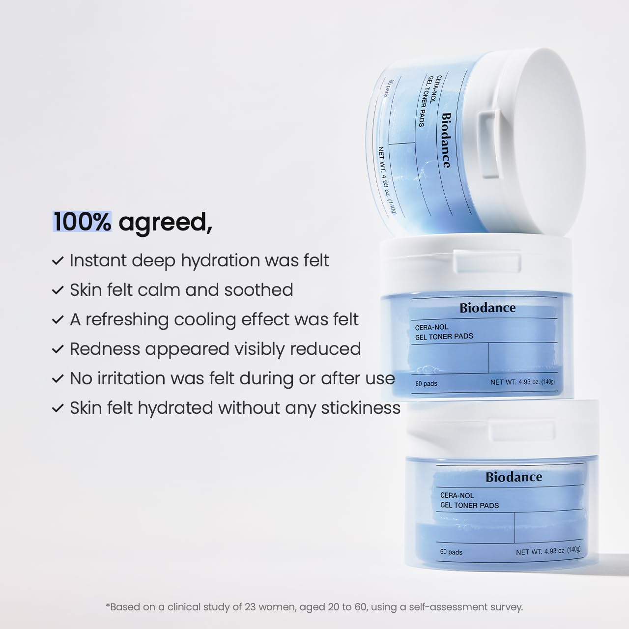 Biodance Cera‑Nol Gel Toner Pads (60 Pads / 140 g)