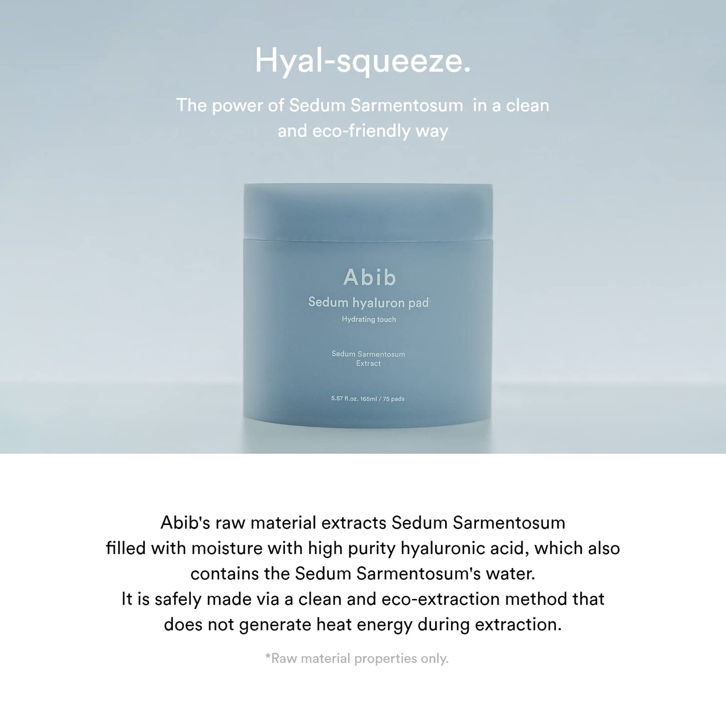 Abib Hyaluronic Acid Cotton Pads 75pcs