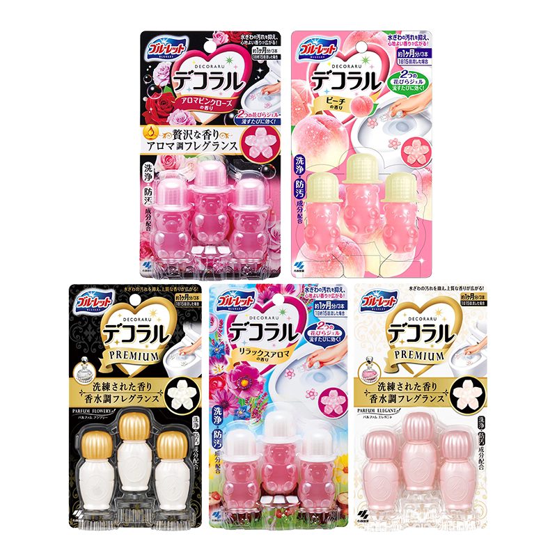 Kobayashi Bluelet Decoral Toilet Gel Petals-(3 pieces)