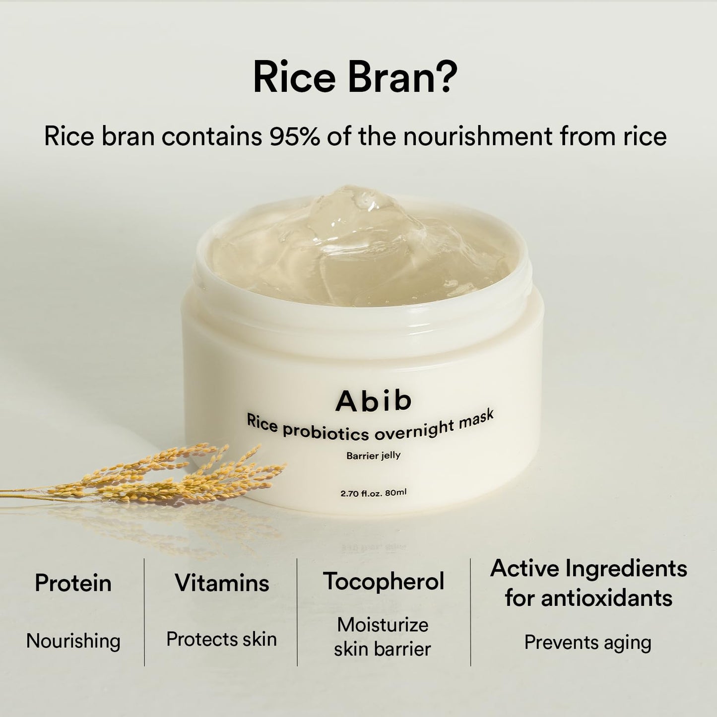 Abib Rice probiotics overnight mask Barrier jelly 80ML