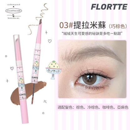 FLORTTE Club Series Dual-Ended Brow Pencil & Tint Mascara