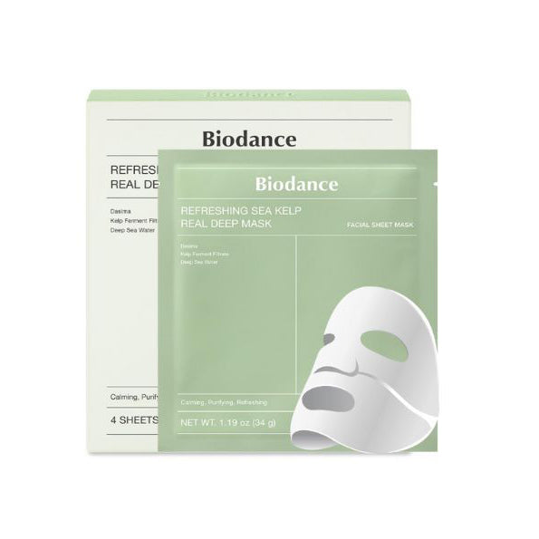 Biodance Refreshing Sea Kelp Real Deep Mask (34 g × 4 sheets)