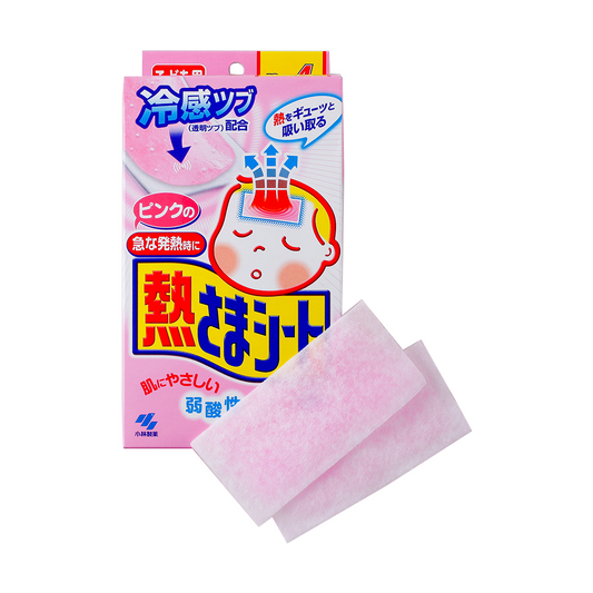 Kobayashi Pink Baby Fever Cooling Sheet – 16‑Sheet Pack