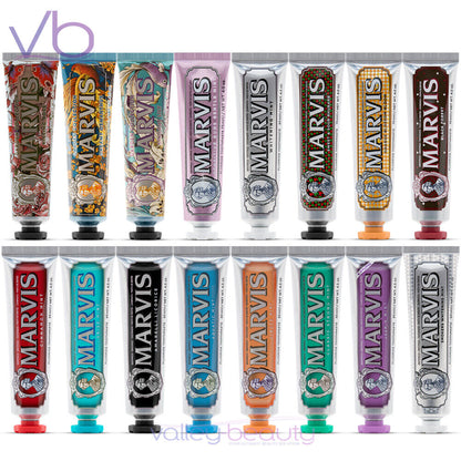 MARVIS Luxury Toothpaste Collection – Botanical, Mint, and Dessert-Inspired Flavours