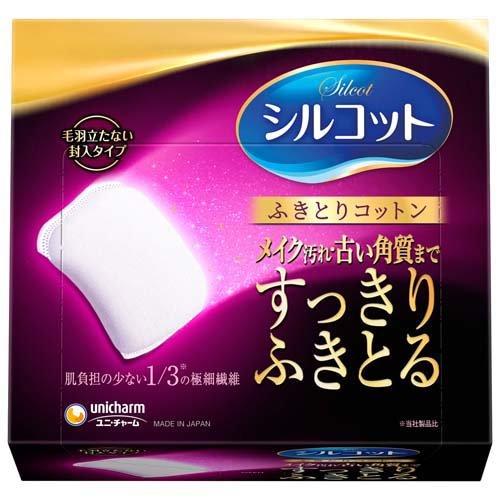 Unicharm Silcot Milky Facial Wiping Cotton Pads (Silky Finish) 32 Sheets